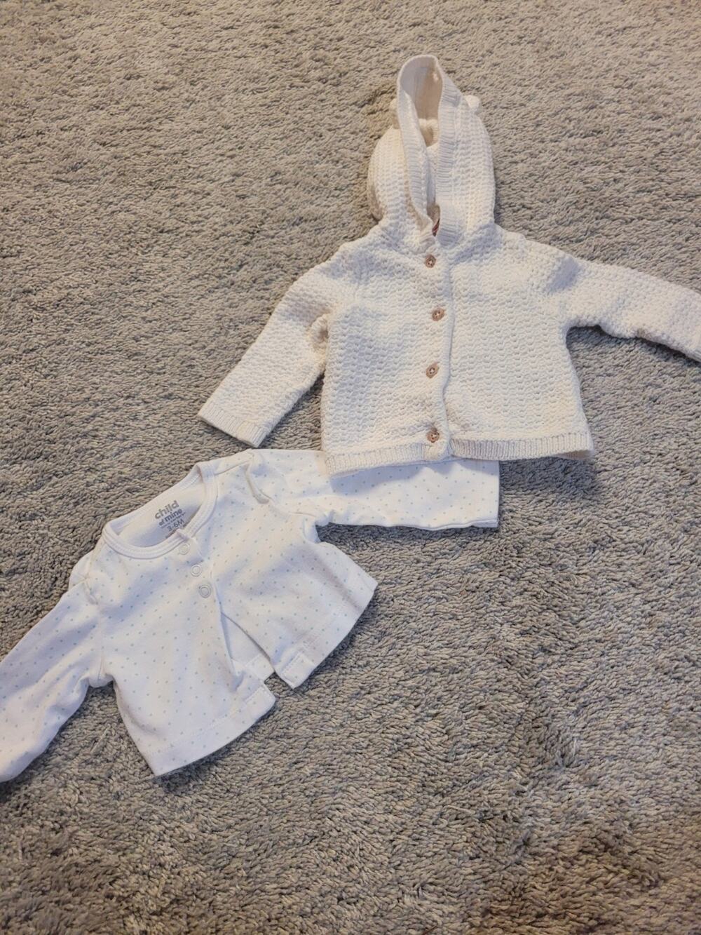 Tommy Bahama Hooded Cardigan Child Of Mine Baby Girl Sweater Lot 3-6M